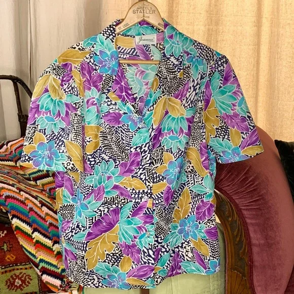 80s Tropical Blouse - Picture 6 of 9